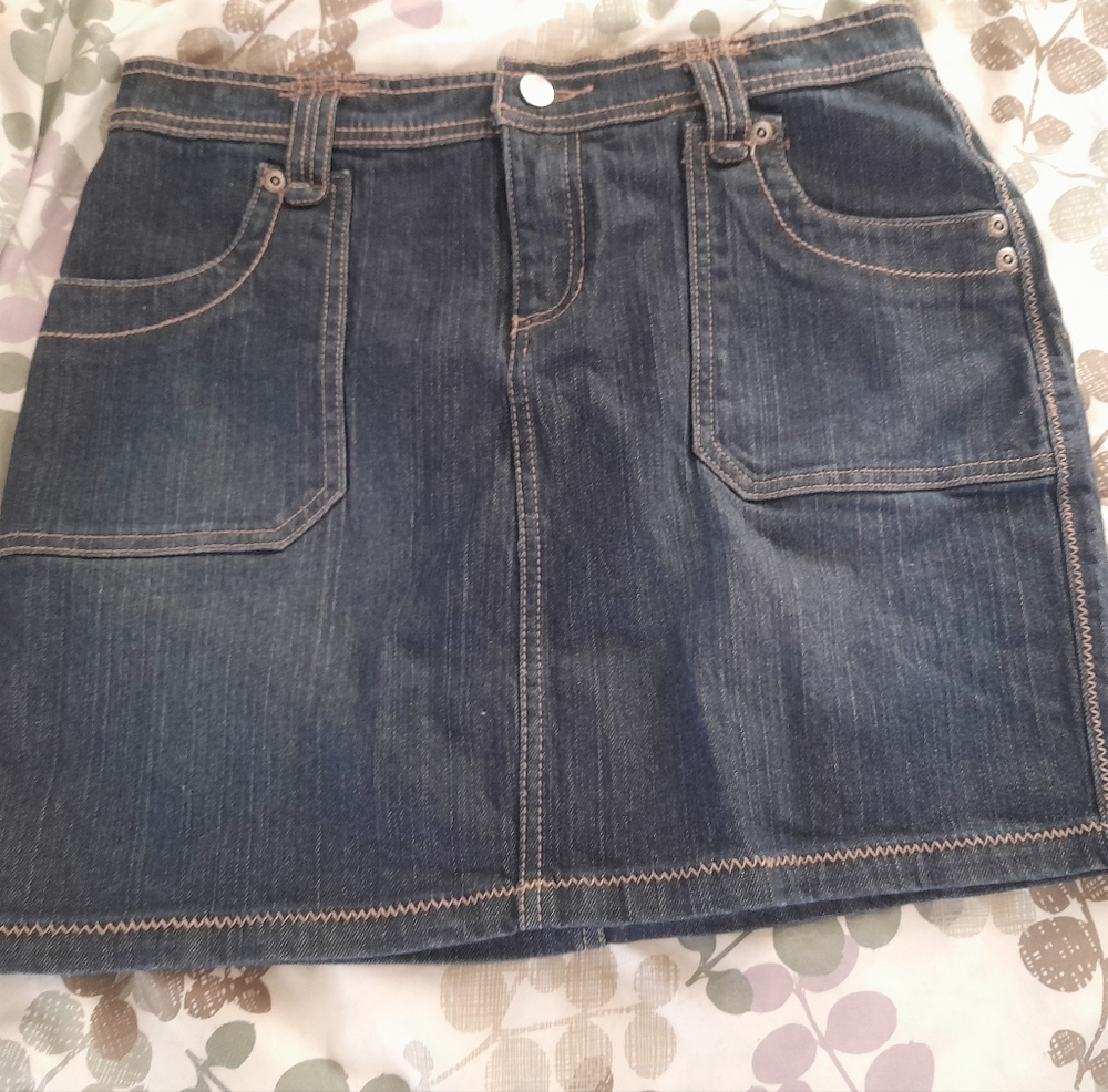 Daisy Fuentes Dark Blue Mini Skirt